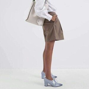 FOWT Women Cutout D'Orsay Brogues Shoes Cap Toe Loafers Open Side Chunky Heels P